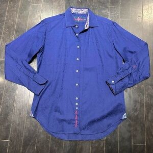 Robert Graham Royal Blue Button Down Shirt